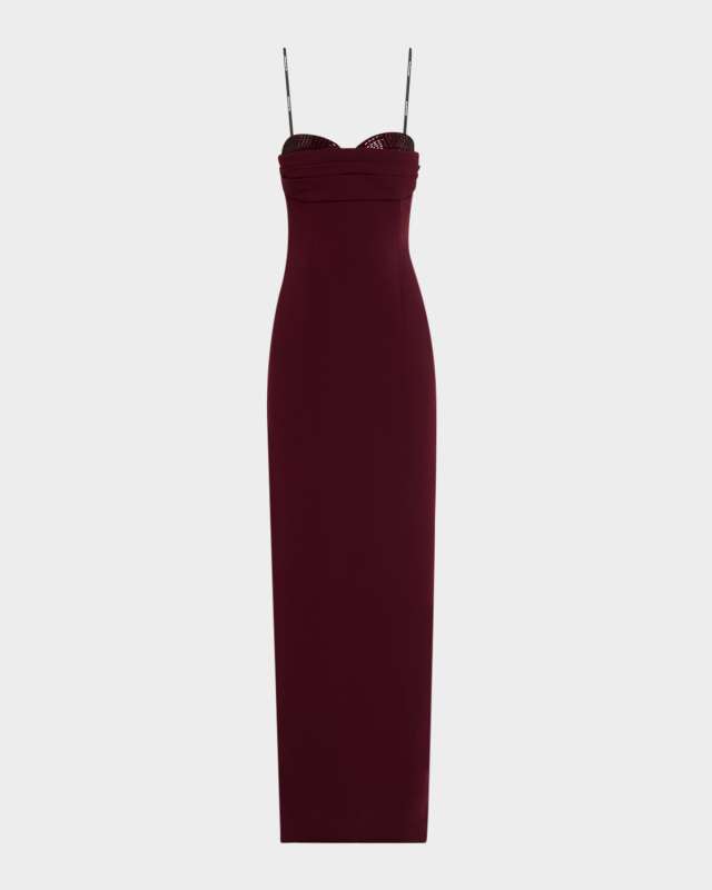 Strapless Diamante Bust Light Cady Gown